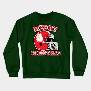 Merry Christmas Santa Football Helmet Crewneck Sweatshirt